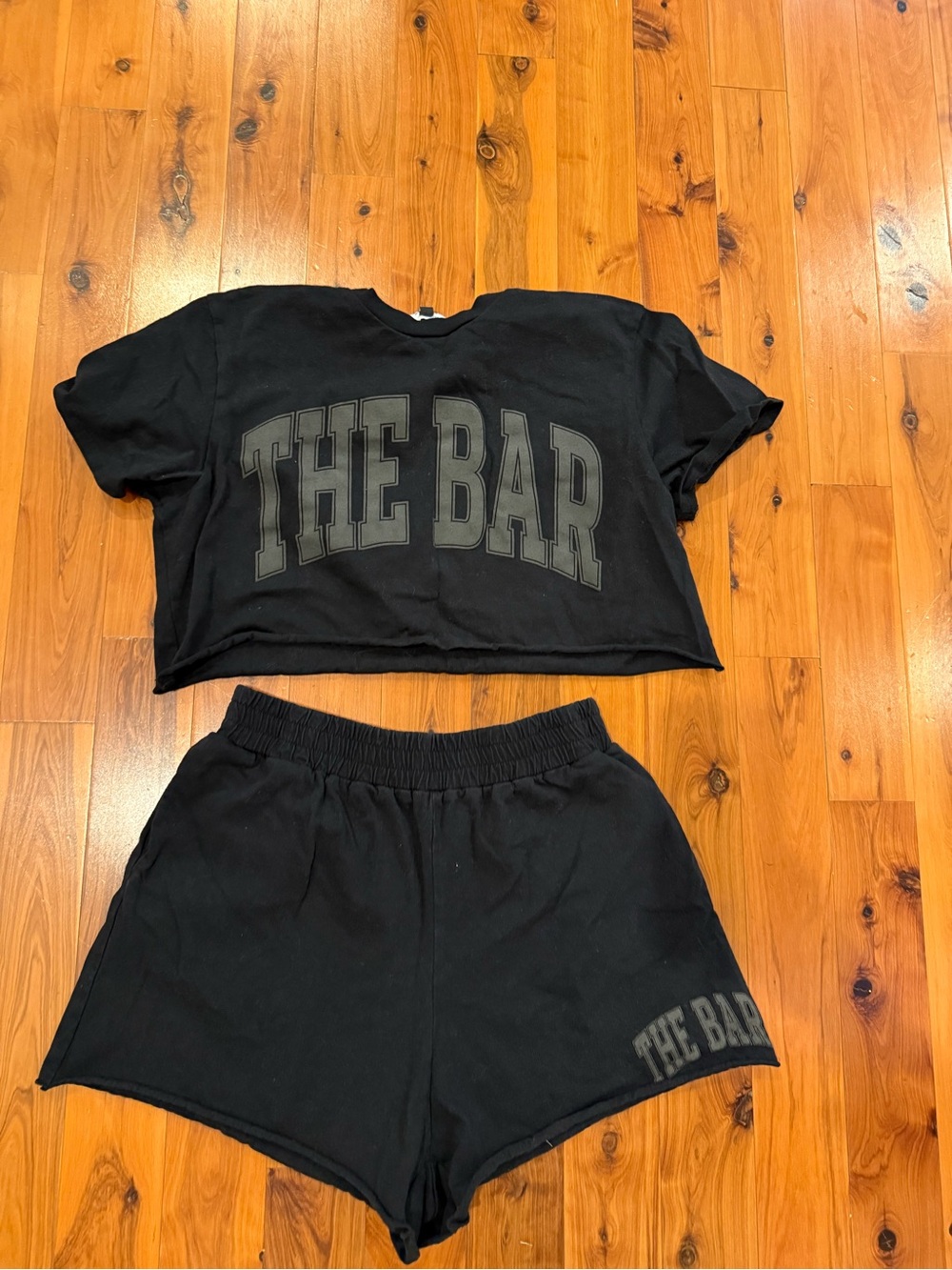 The Bar Black Cropped Tee